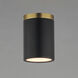 Dapper 1 Light 4.75 inch Black and Antique Brass Semi-Flush Mount Ceiling Light
