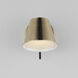 Carlo LED 5.5 inch Dark Bronze, Leather, Heritage Brass Wall Sconce Wall Light