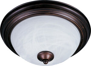 Essentials - 584x 2 Light 12 inch Oil Rubbed Bronze Flush Mount Ceiling Light