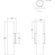 Colombo LED 15 inch Black Outdoor Wall Mount