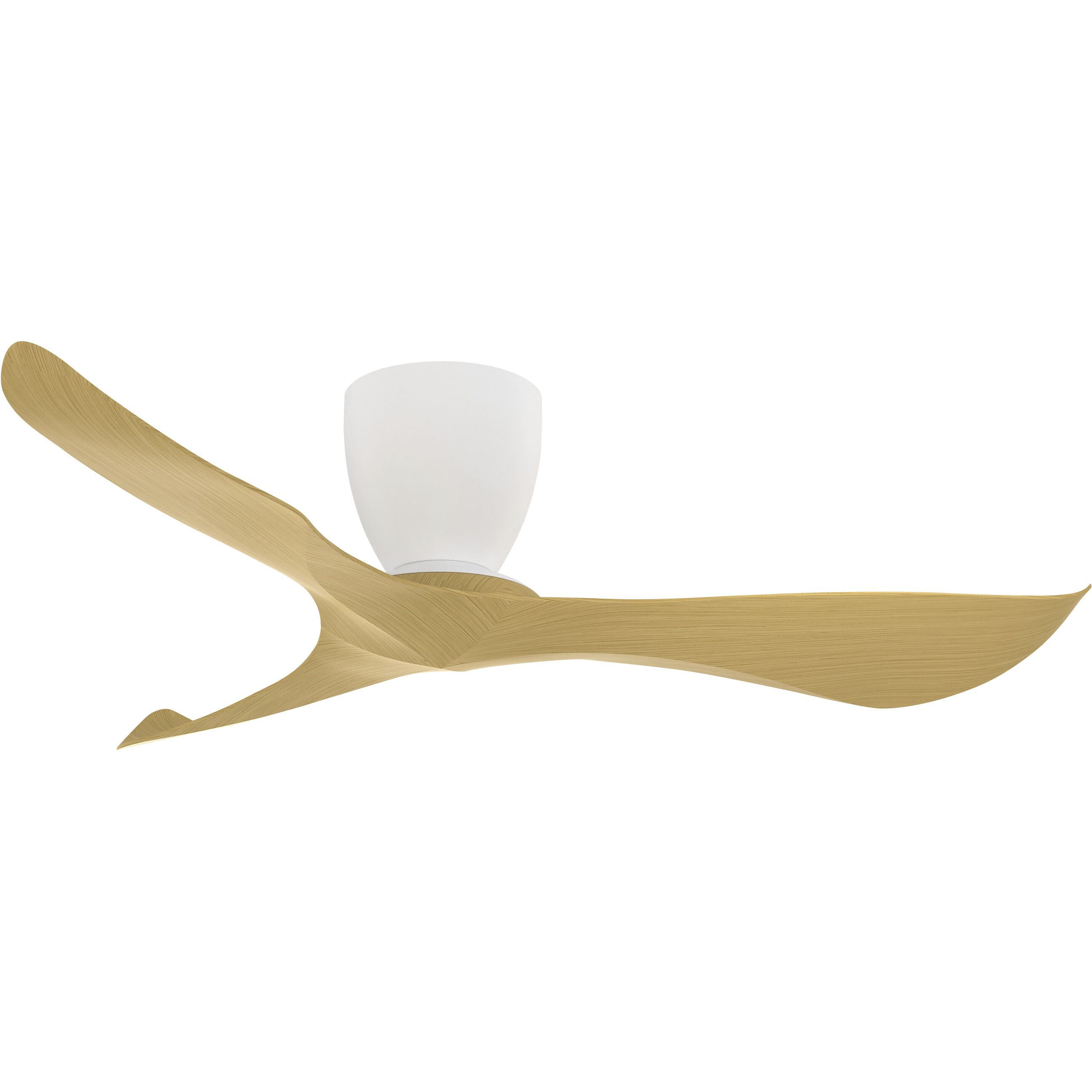 Keanu 56 inch Matte White and Teak Outdoor Ceiling Fan