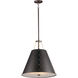 Trestle 3 Light 20 inch Oil Rubbed Bronze and Antique Brass Multi-Light Pendant Ceiling Light