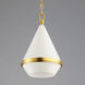Giza 1 Light 11 inch Satin Brass Single Pendant Ceiling Light