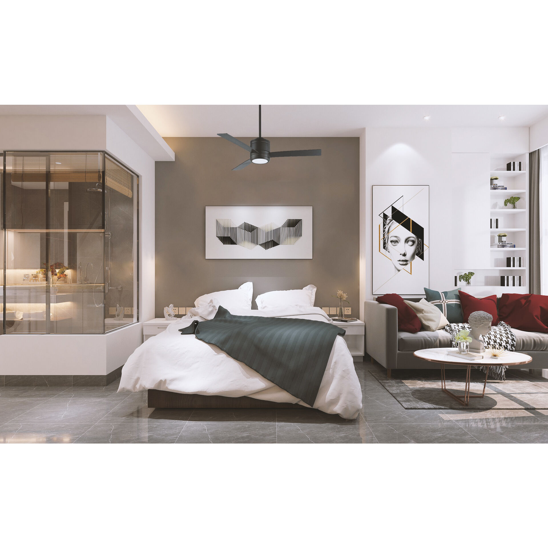 Tanker 52 inch Black Outdoor Ceiling Fan