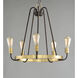 Haven 5 Light 24 inch Oil Rubbed Bronze/Antique Brass Single-Tier Chandelier Ceiling Light in Oil Rubbed Bronze and Antique Brass