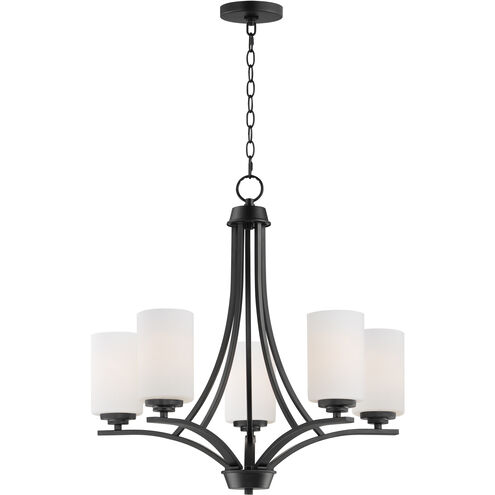 Deven 5 Light 24 inch Black Single-Tier Chandelier Ceiling Light