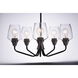 Goblet 5 Light 23 inch Black/Satin Nickel Chandelier Ceiling Light in Black and Satin Nickel