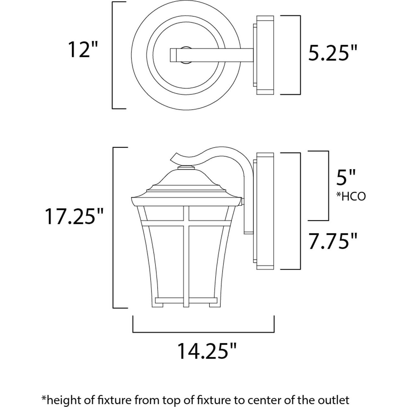 Balboa DC LED E26 LED 17.25 inch Copper Oxide Outdoor Wall Mount
