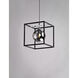 Fluid LED 11.75 inch Black and Polished Chrome Single Pendant Ceiling Light in Mirror Smoke