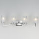 Rigata 4 Light 32.25 inch Polished Nickel Bath Vanity Wall Light