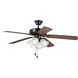 Basic-Max 52 inch Oil Rubbed Bronze and Walnut and Pecan Indoor Ceiling Fan