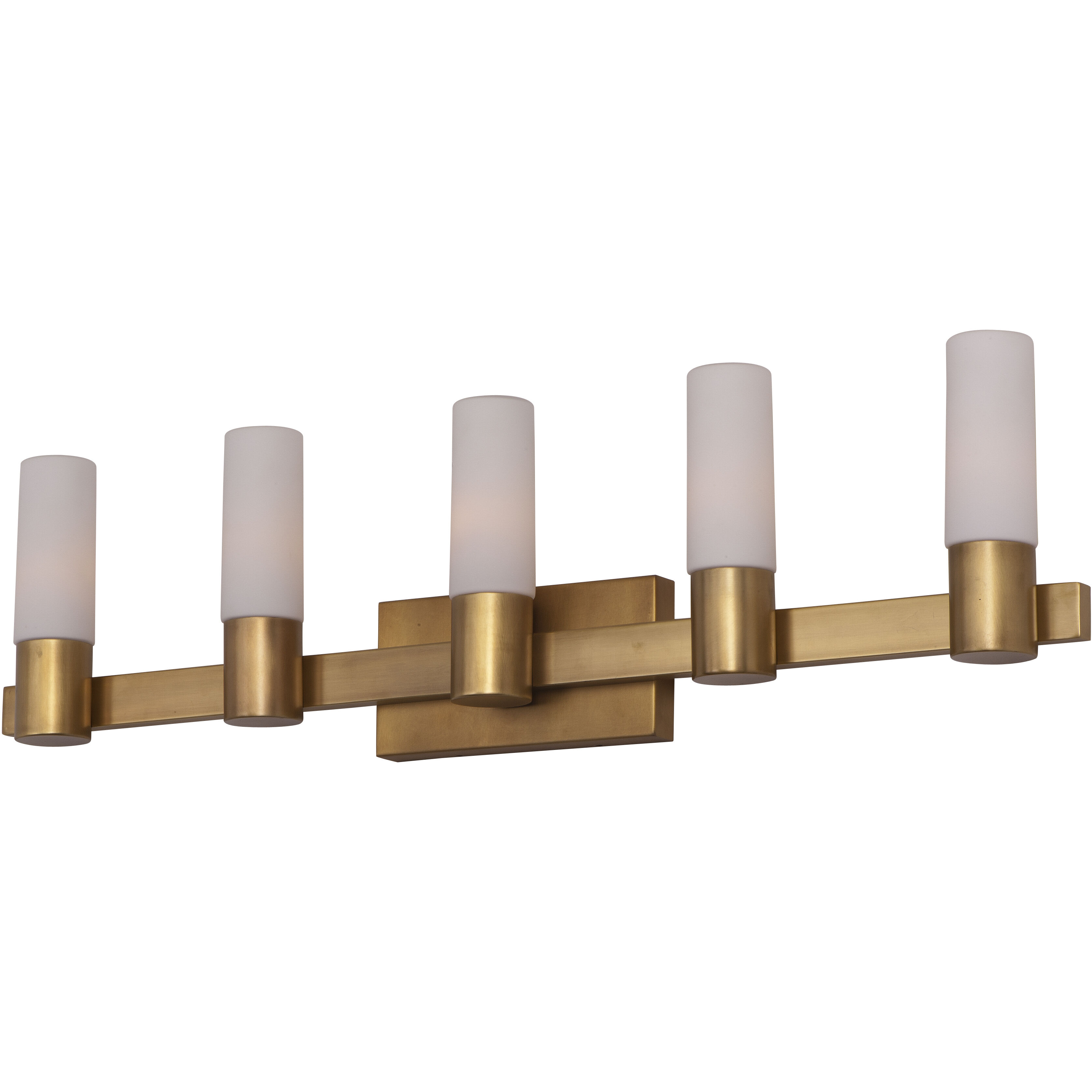 Contessa 5 Light 37 inch Natural Aged Brass Bath Light Wall Light