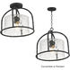 Del Mar 1 Light 13 inch Blacksmith Outdoor Flush Mount in Water