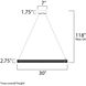 Eternity LED 30 inch Polished Chrome Entry Foyer Pendant Ceiling Light
