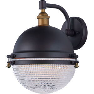 Portside 1 Light 14 inch Oil Rubbed Bronze/Antique Brass Outdoor Wall Sconce