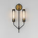 Regent LED 10 inch Black and Antique Brass ADA Wall Sconce Wall Light
