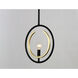 Clip 1 Light 11 inch Black and Gold Flush Mount Ceiling Light