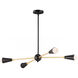 Lovell LED 16.25 inch Black and Satin Brass Multi-Light Pendant Ceiling Light
