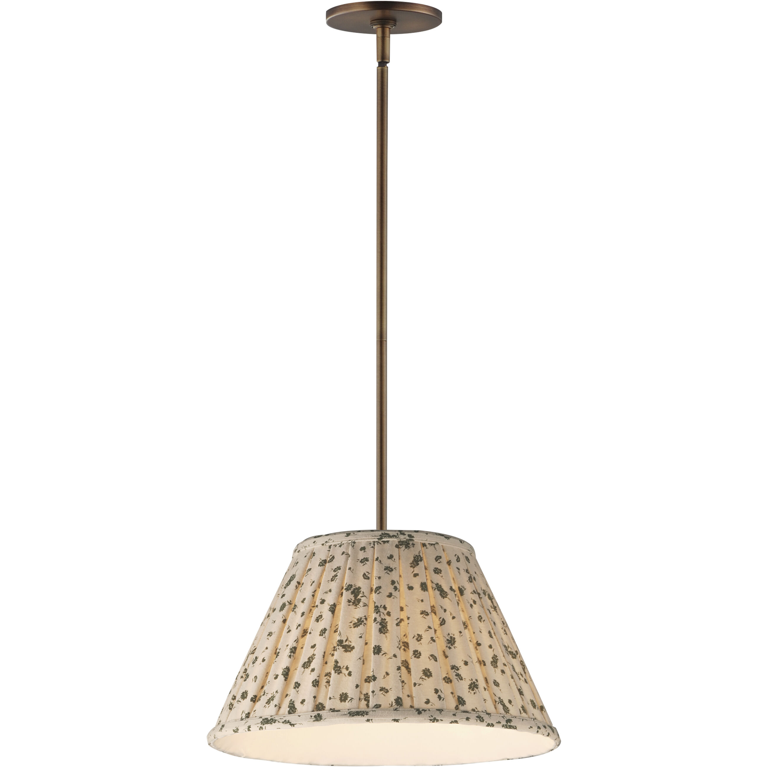 Dunbridge 1 Light 14 inch Weathered Brass Single Pendant Ceiling Light