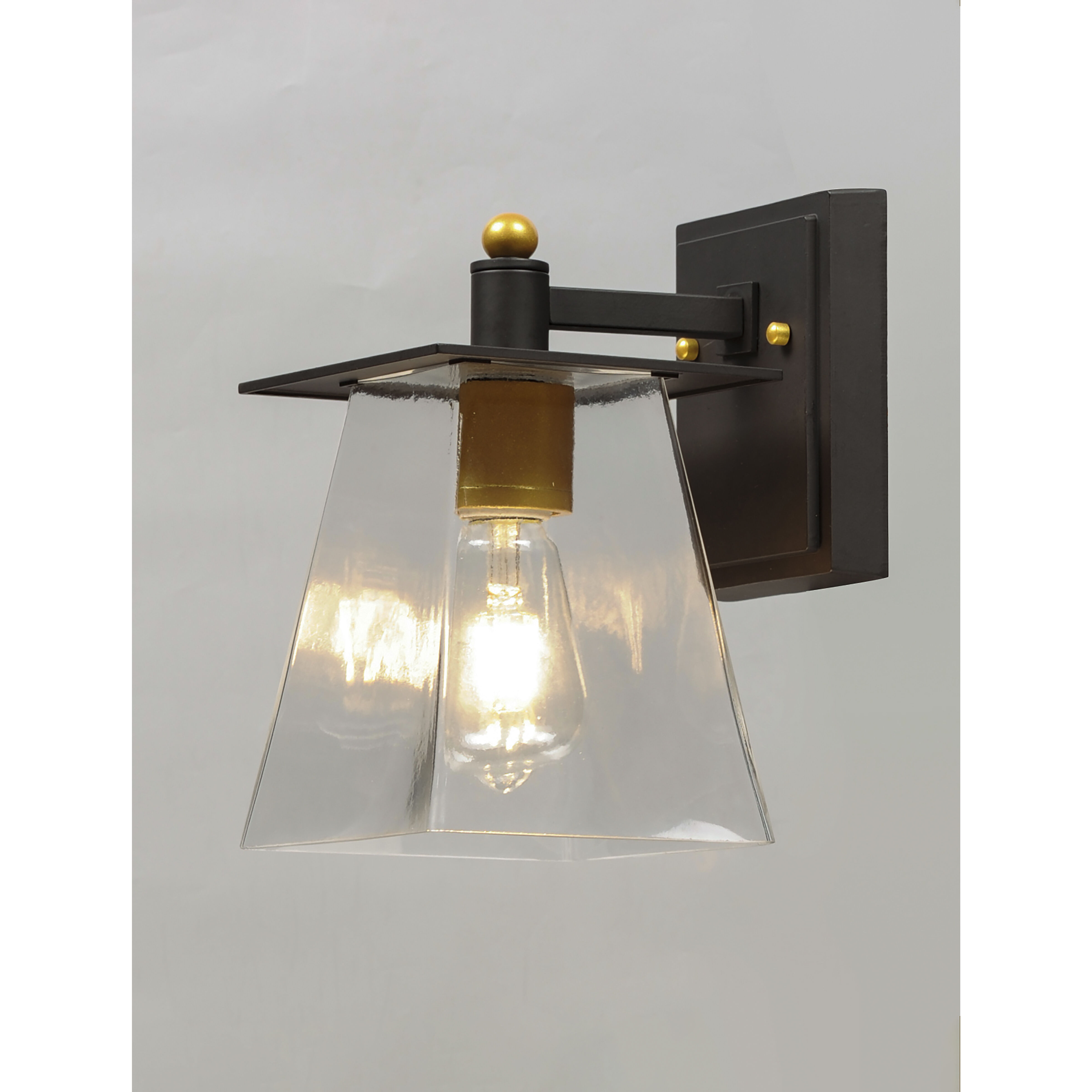 Chalet LED 10 inch Bronze/Gold Outdoor Wall Mount