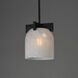 Scoop 1 Light 8 inch Black Single Pendant Ceiling Light in Marble