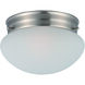 Essentials - 588x 1 Light 7.5 inch Satin Nickel Flush Mount Ceiling Light in Frosted