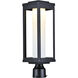 Salon LED 19.5 inch Black Outdoor Pole/Post Mount in Satin White