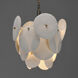 Isla 1 Light 12 inch Natural Aged Brass Single Pendant Ceiling Light in White
