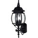 Crown Hill 3 Light 23.5 inch Black Outdoor Wall Mount