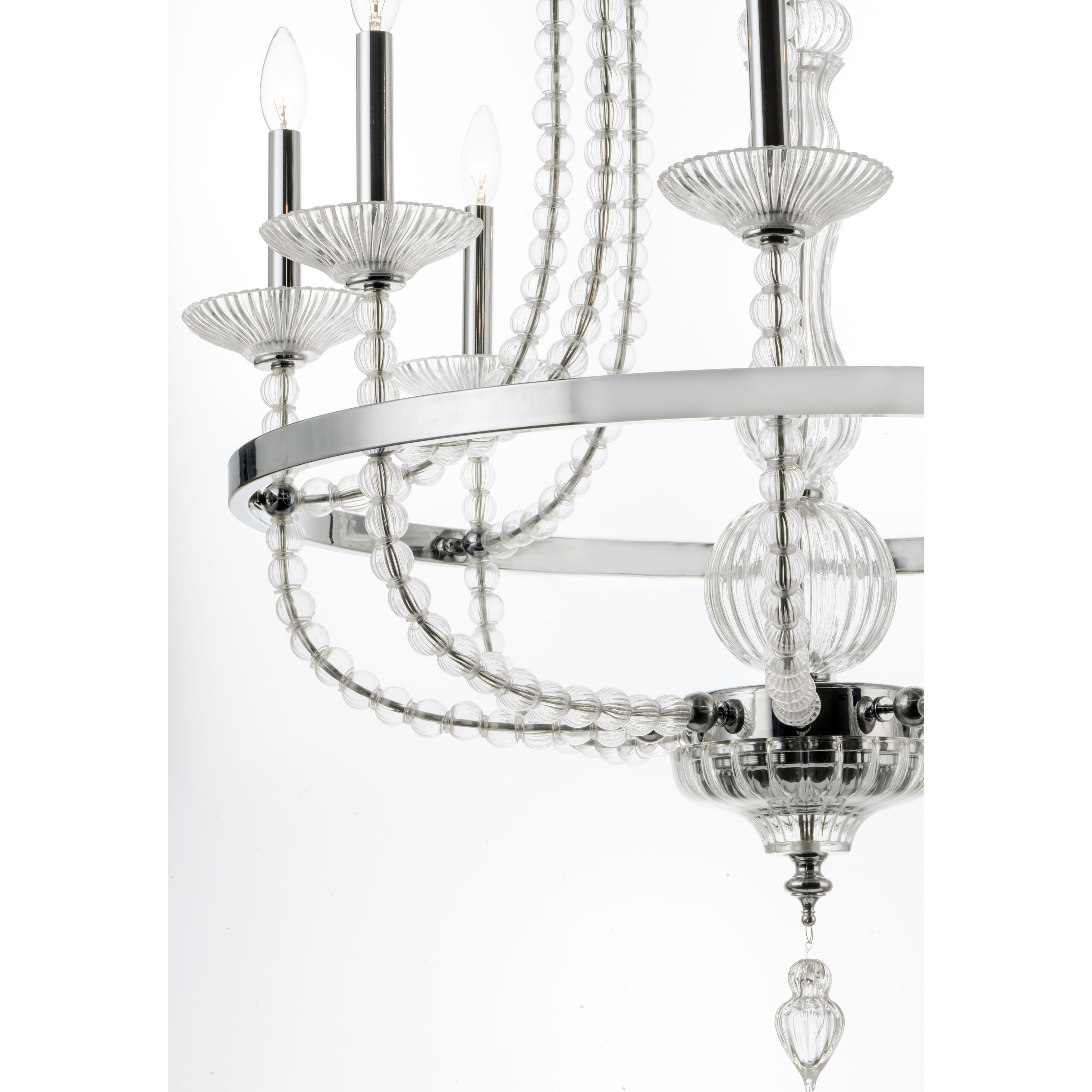 Paris 3 Light 12.5 inch Polished Nickel Single-Tier Chandelier Ceiling Light