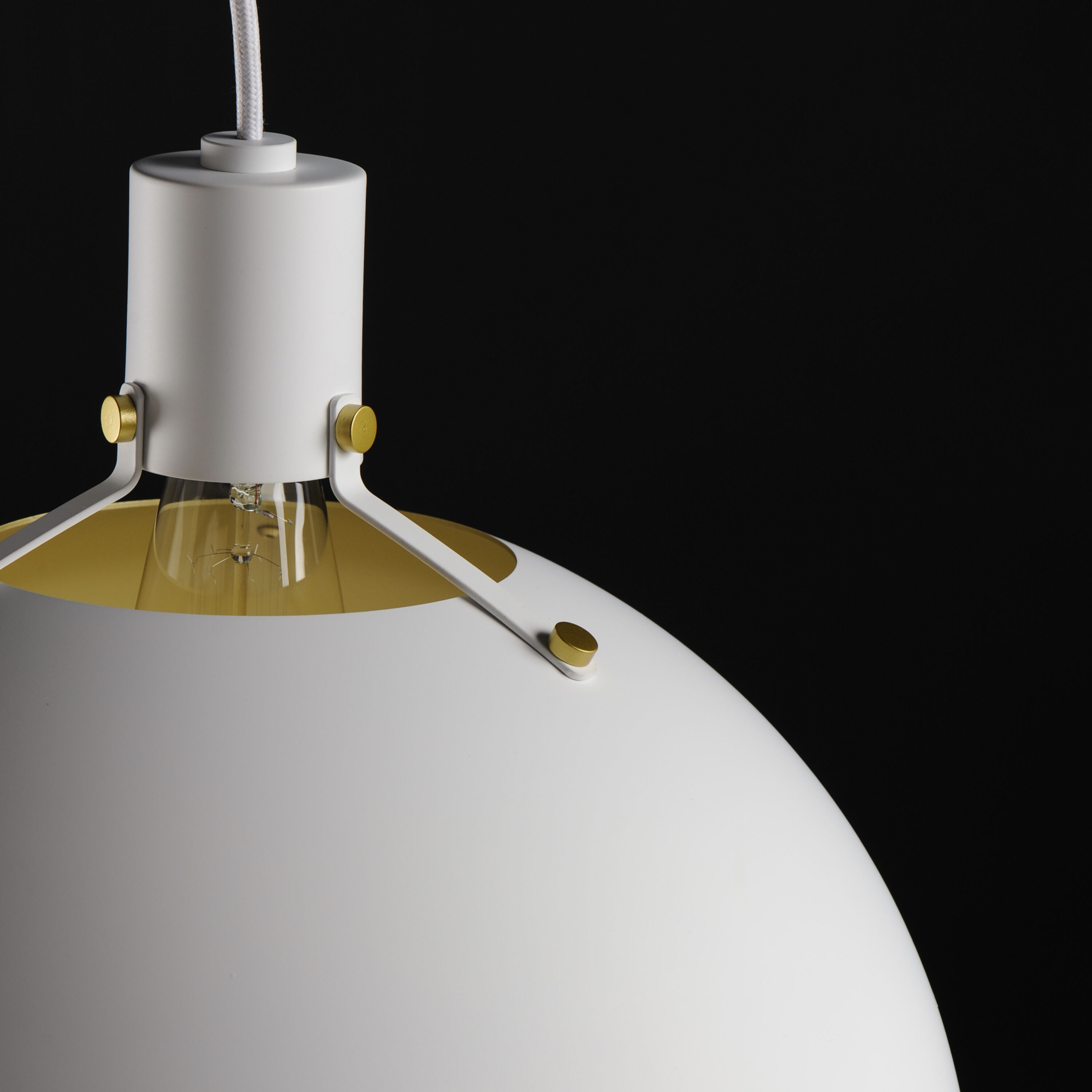Dawn 1 Light 15.25 inch White/Satin Brass Single Pendant Ceiling Light in White and Satin Brass