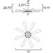 Helm 72 inch Satin Nickel Indoor Ceiling Fan