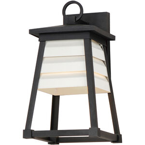 Shutters 1 Light 14 inch Black Outdoor Wall Mount in White