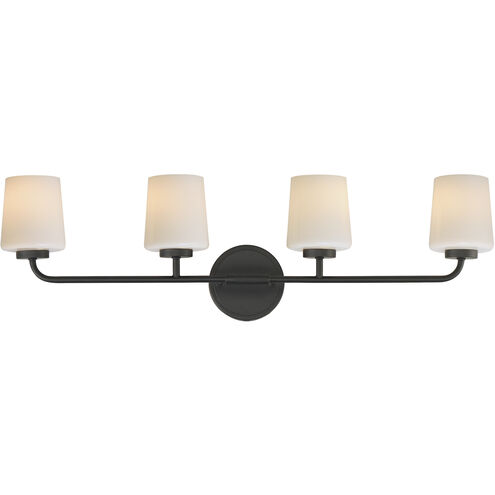 Durham 4 Light 32.5 inch Black Bath Vanity Wall Light