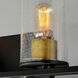 Sleek 4 Light 30.5 inch Antique Brass and Black Bath Vanity Wall Light