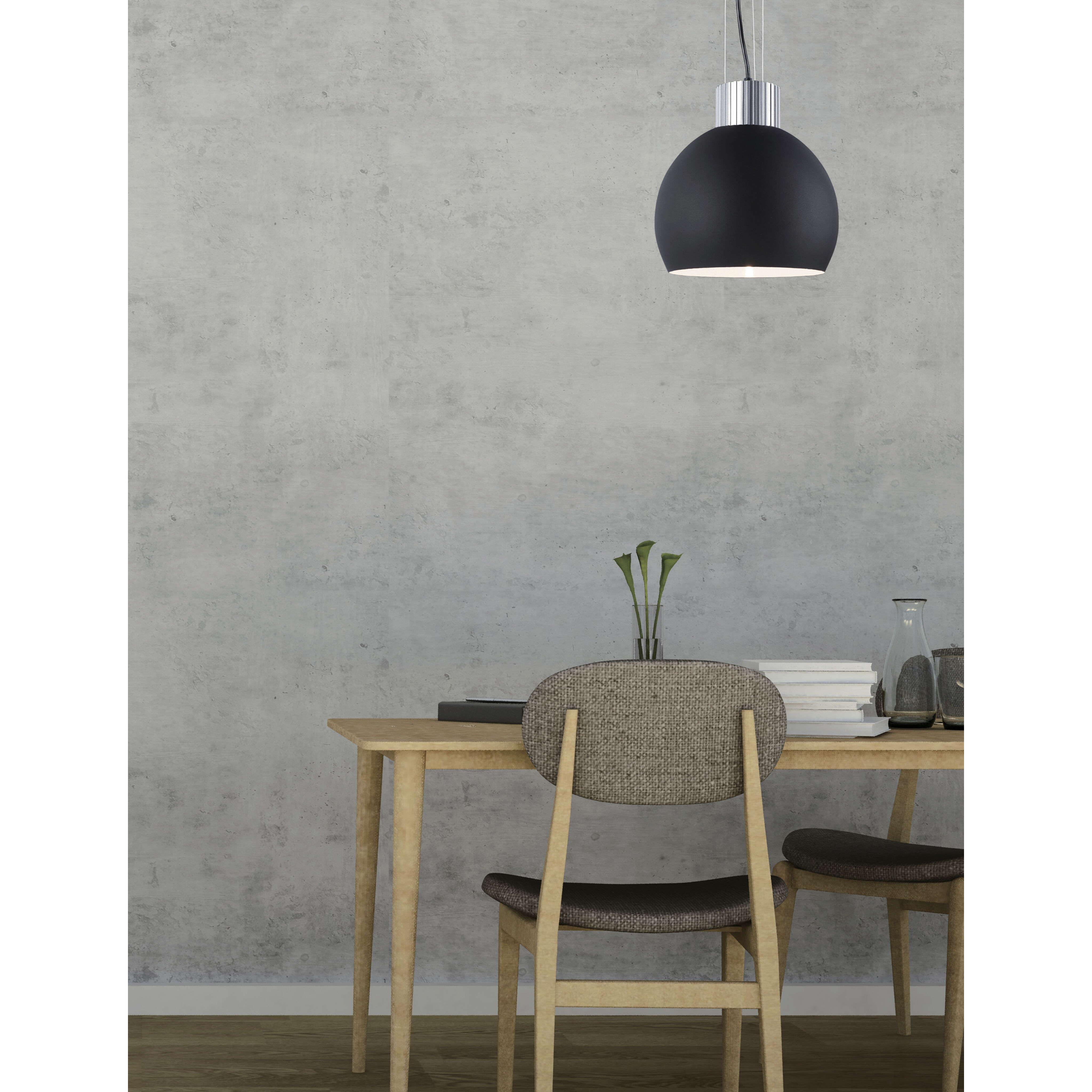 Storehouse LED 15 inch Satin Aluminum/Black Single Pendant Ceiling Light