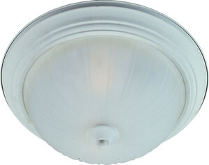 Essentials - 583x 3 Light 16 inch Textured White Flush Mount Ceiling Light