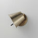 Carlo LED 5.5 inch Dark Bronze, Leather, Heritage Brass Wall Sconce Wall Light