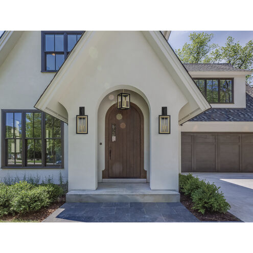 Neoclass 4 Light 12 inch Black/Gold Outdoor Pendant