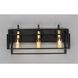 Liner 3 Light 21 inch Black/Satin Brass Bath Vanity Wall Light