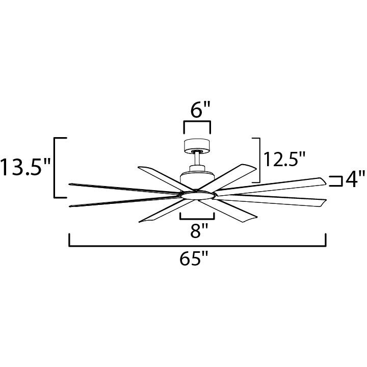 Condor 65 inch Black Indoor Ceiling Fan