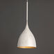 Fleur 1 Light 12.5 inch White and Gold Single Pendant Ceiling Light