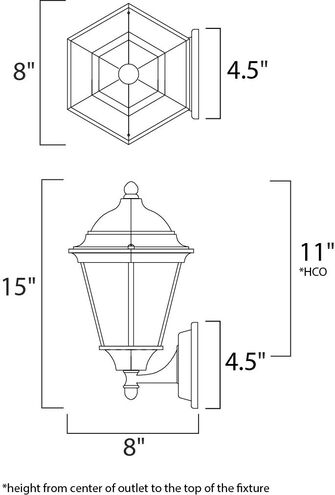Westlake 1 Light 15 inch White Outdoor Wall Mount