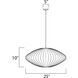 Cocoon 1 Light 25 inch Polished Chrome Entry Foyer Pendant Ceiling Light