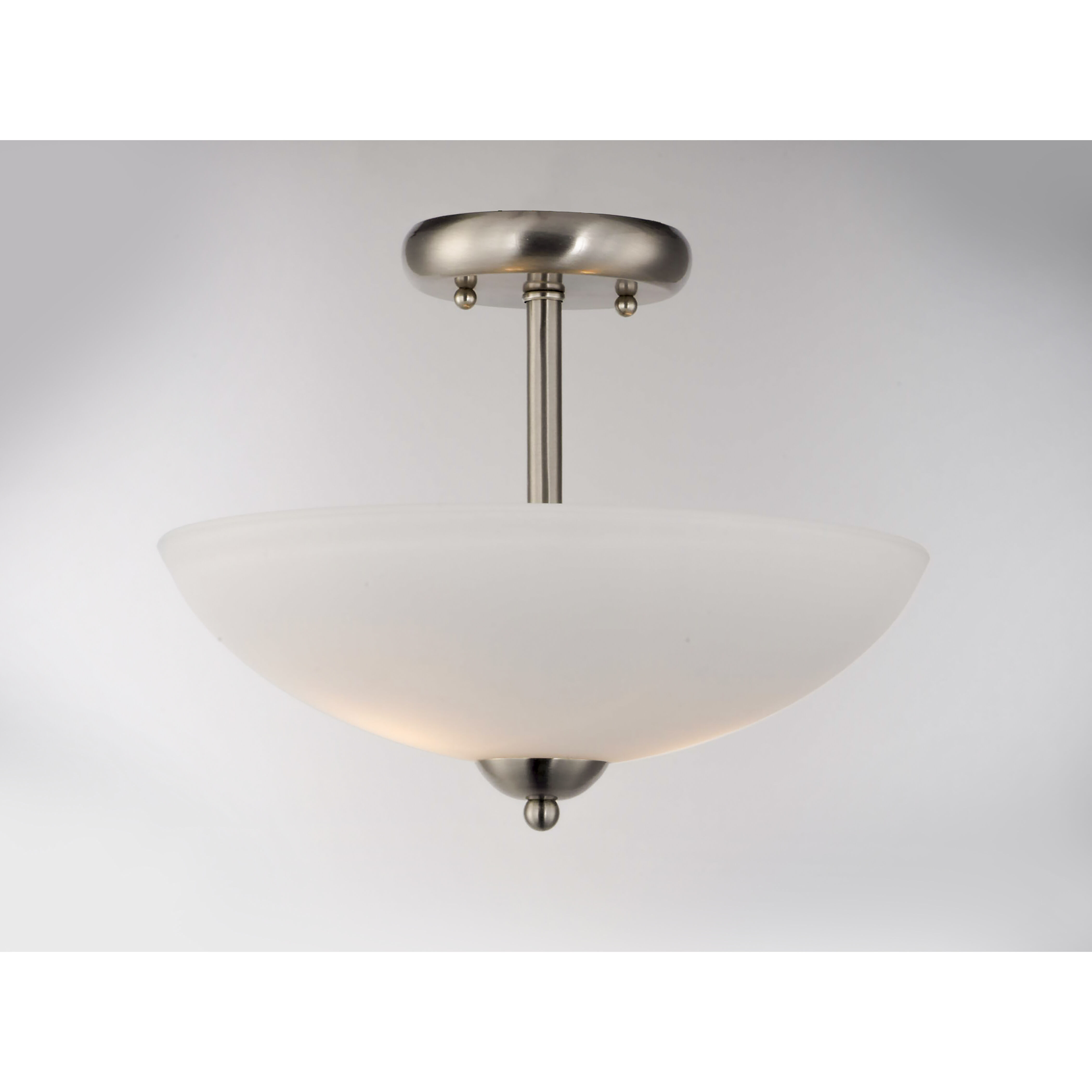 Taylor 2 Light 13 inch Satin Nickel Semi-Flush Mount Ceiling Light