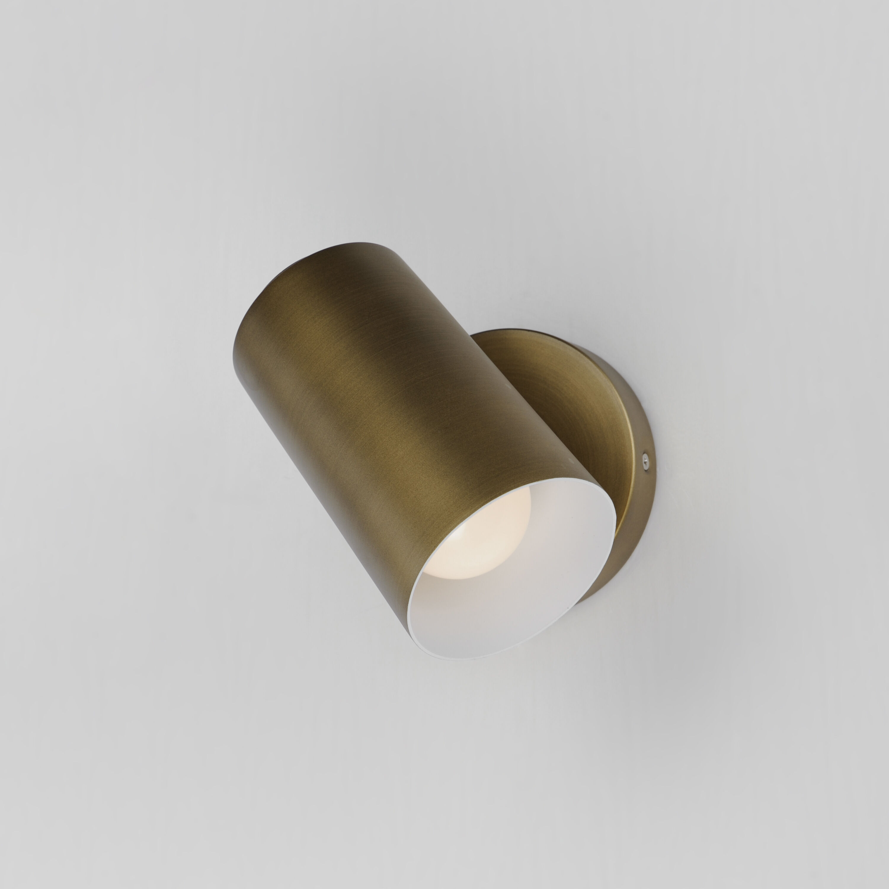 Spot Light LED 7 inch Natural Aged Brass Outdoor Wall Mount