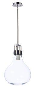 Kinetic LED LED 14 inch Dark Satin Nickel Single Pendant Ceiling Light