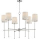 Huntington 6 Light 34 inch Satin Nickel Chandelier Ceiling Light