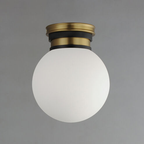San Simeon LED 7.75 inch Black and Natural Aged Brass Semi-Flush Mount Ceiling Light