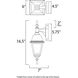 Builder Cast 1 Light 16.75 inch Black Outdoor Wall Mount